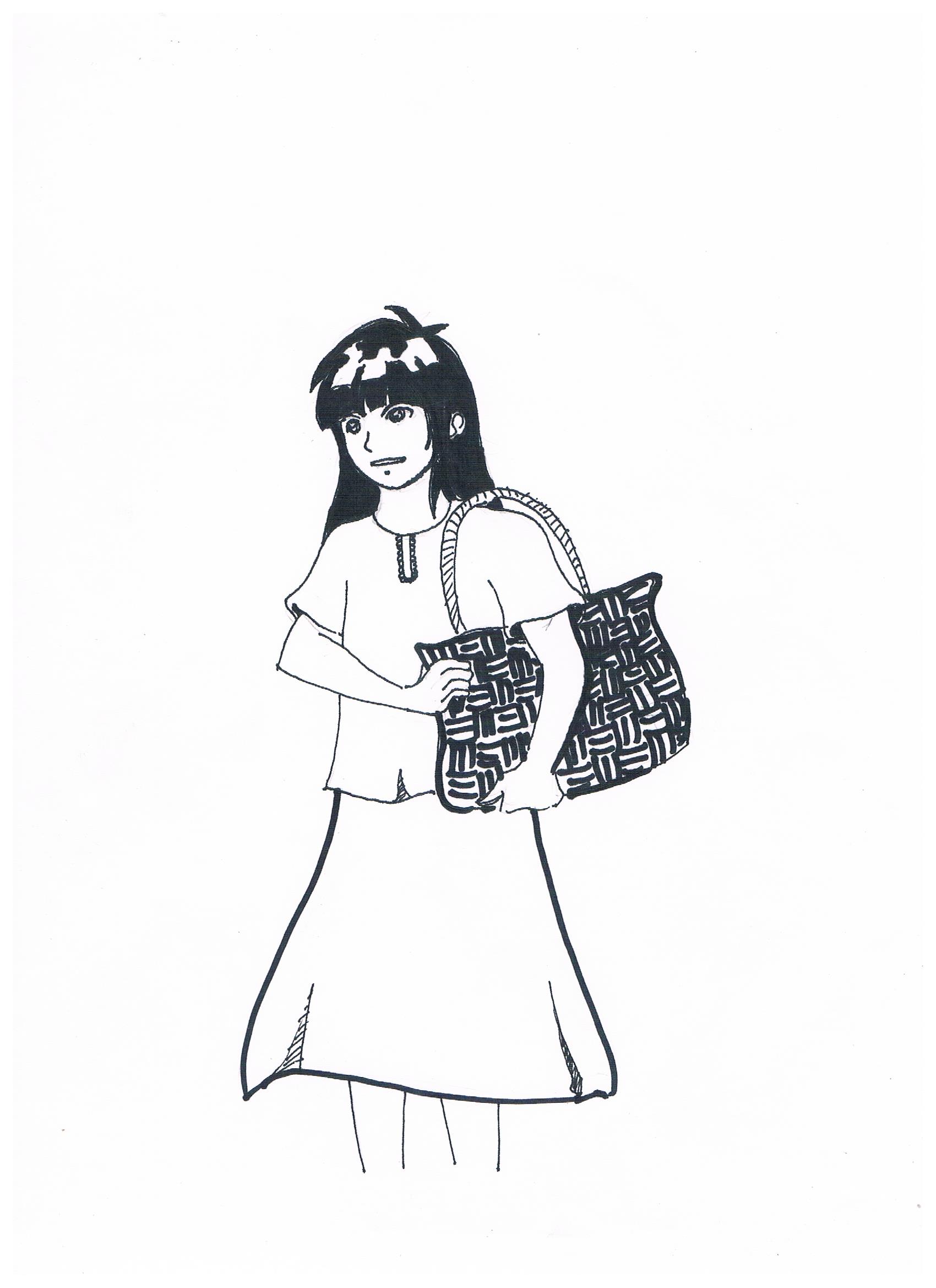 Girl with bag